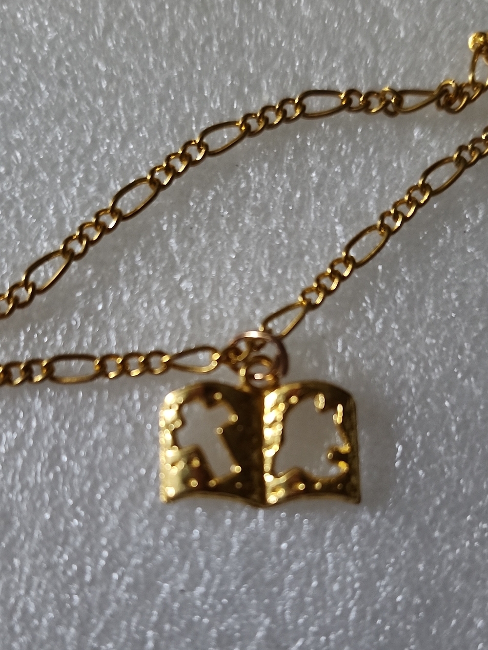 Hand Crafted Gold Open-Book Charm Bracelet / Anklet